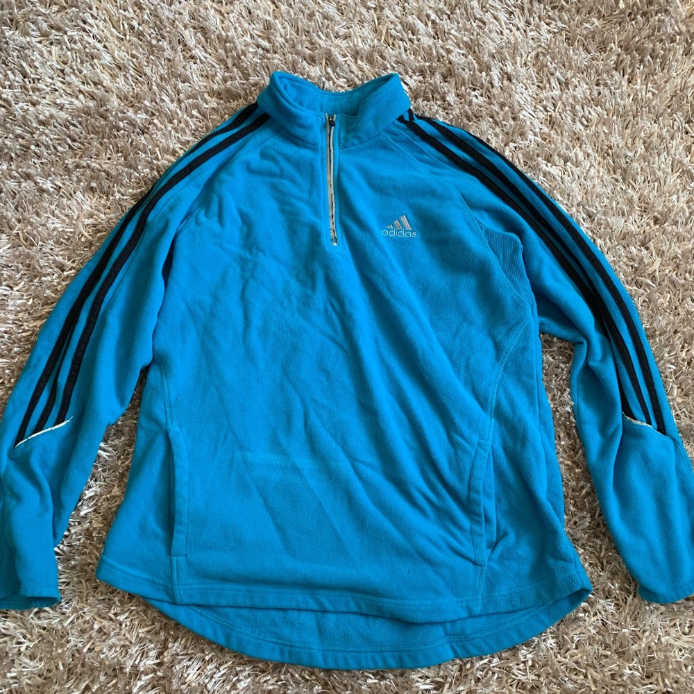 Adidas ClimaWarm Fleece with Zipper Blue Fuzzy